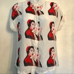 Vintage style blouse NWOT